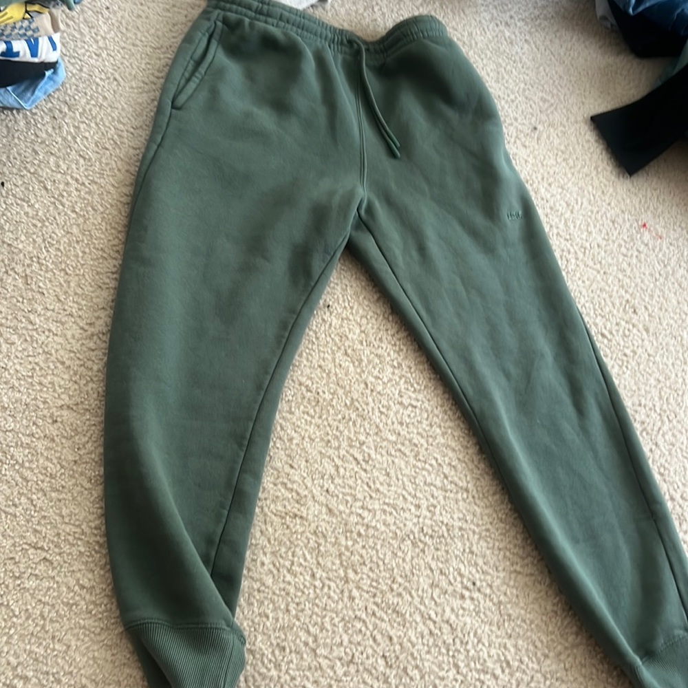 Green sweatpants